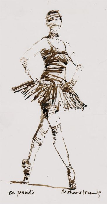 Richard J.S. Young - 2020 India Ink, Ballerina en Pointe