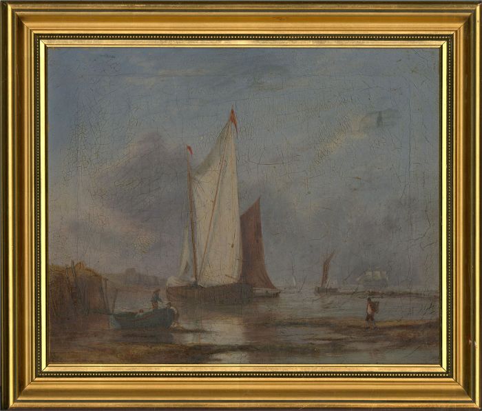 attrib. George Henry Knight (1851-1922) - Late 19th Century Oil, Beached Boats