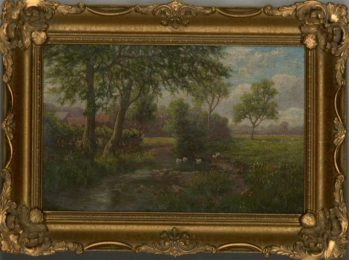 Framed Late 19th Century Oil - View Near Knaresborough, Yorkshire