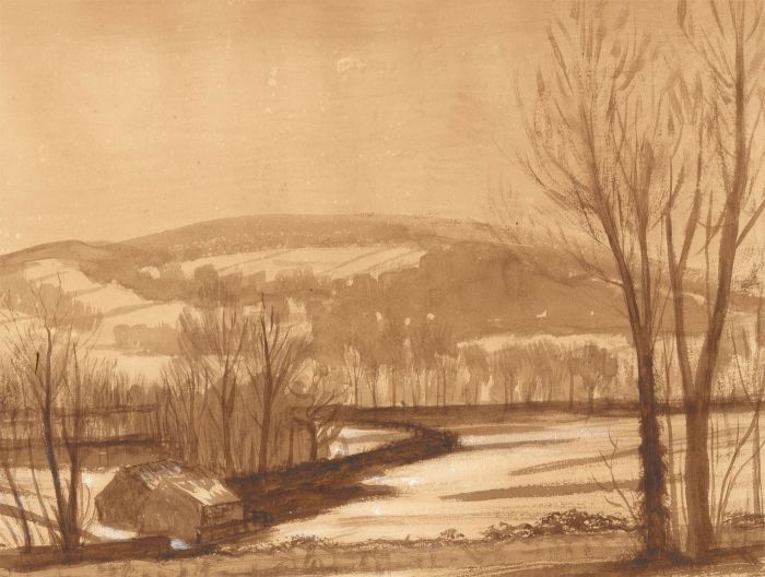 Alfred Henry Robinson Thornton NEAC (1863-1939) - Pen and Ink Drawing, Winter