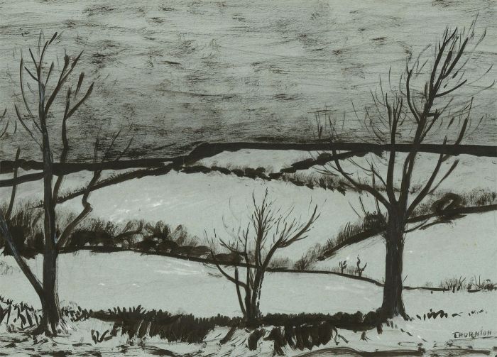 Alfred Henry Robinson Thornton NEAC (1863-1939) - Pen and Ink Drawing, Winter II