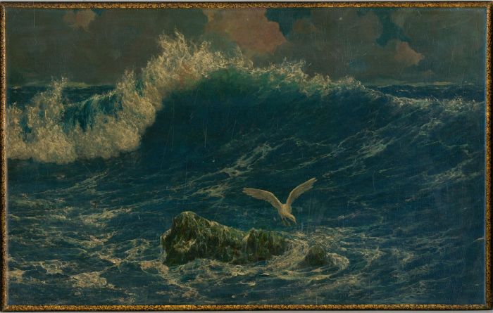 Samuel Webley (1877-1956) - Signed Early 20th Century Oil, Rough Sea