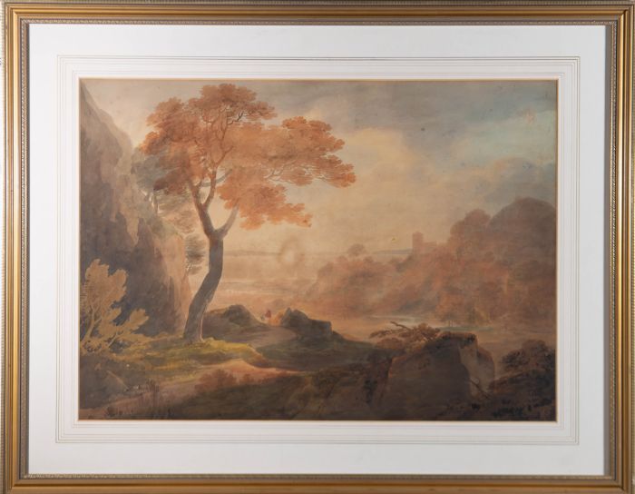 Framed Early 19th Century Watercolour - A Summers Eve