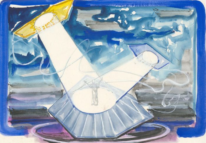 Mircea Marosin (1921-2007) - 20th Century Watercolour, Figure in Spotlights