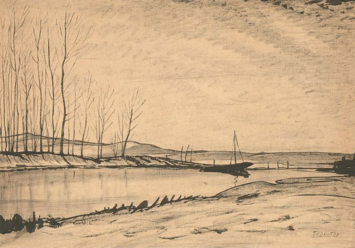 Alfred Henry Robinson Thornton NEAC (1863-1939) - Pen and Ink Drawing, Boat