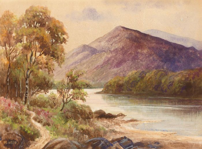 M. Hislop - Late 19th Century Watercolour, View of Ullswater