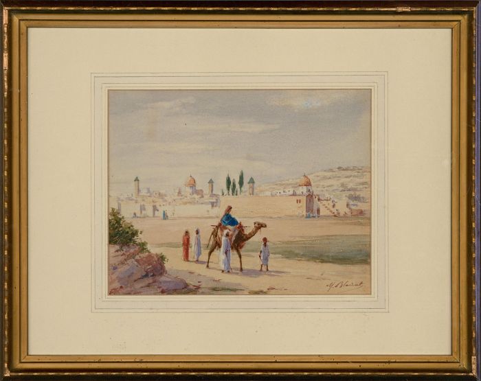 Marcel Blairat (1849-1891) - Late 19th Century Watercolour, Camel Travelling