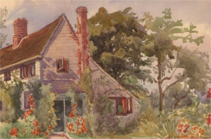 Amy K. Selby (fl.1892-1926) - Early 20th Century Watercolour, Black Dog Cottage