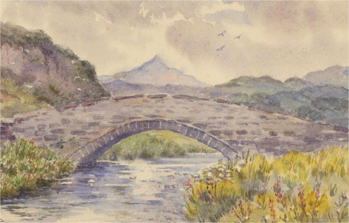 Amy K. Selby (fl.1892-1926) - Early 20th Century Watercolour, Stone Bridge
