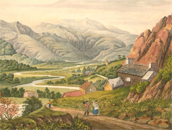 Sophia Stansbury - 1827 Watercolour, The Winding of the Dee