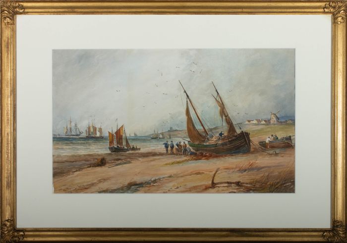 Thomas Bush Hardy RBA (1842-1897) - 1895 Watercolour, Fishing Boats