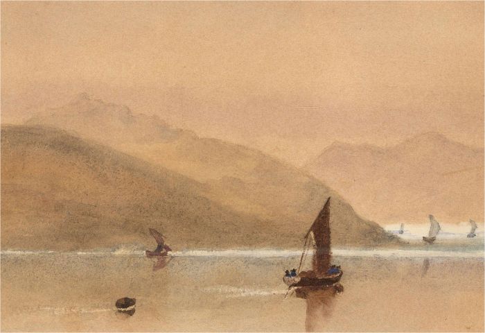Late 19th Century Watercolour - Estuary Sailing