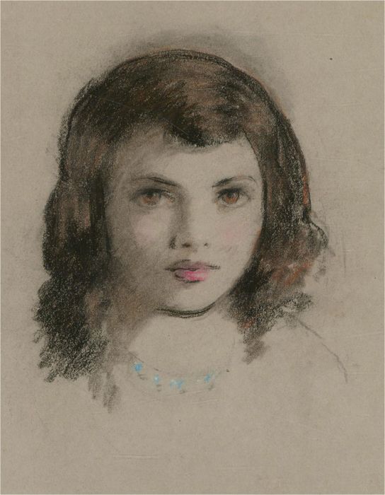 Attrib. Lewis Baumer (1870-1963) - Early 20th Century Pastel, Hazel-Eyed Girl