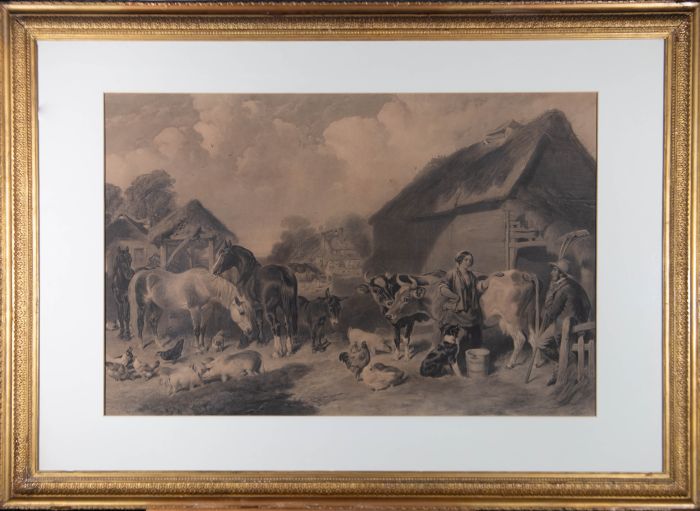 After John Frederick Herring Sr. (1795–1865) - 1859 Mezzotint, A Moment Of Rest