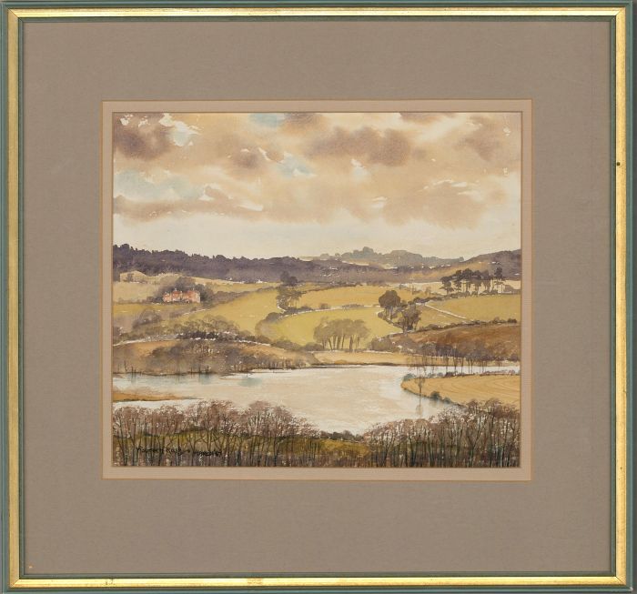 Maureen Rush - 1987 Watercolour, View Over Weirwood