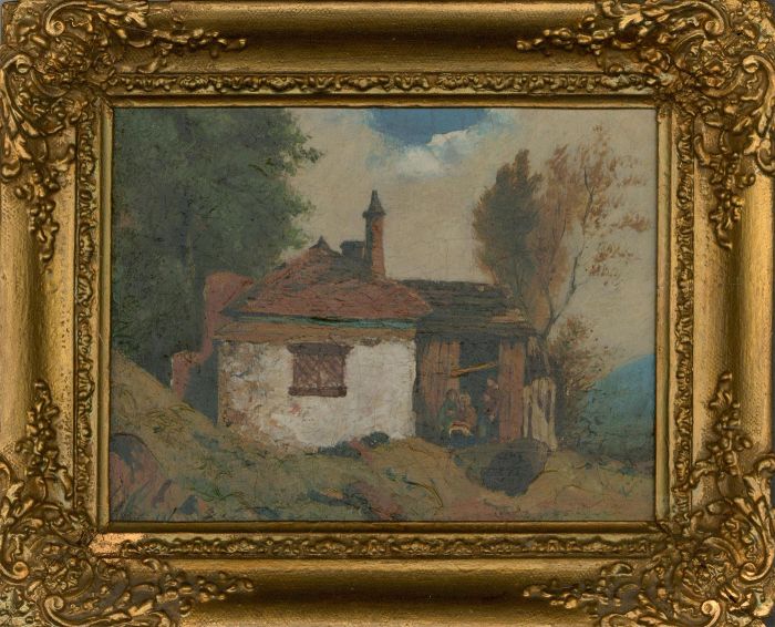Late 19th Century Oil - The Family Cottage