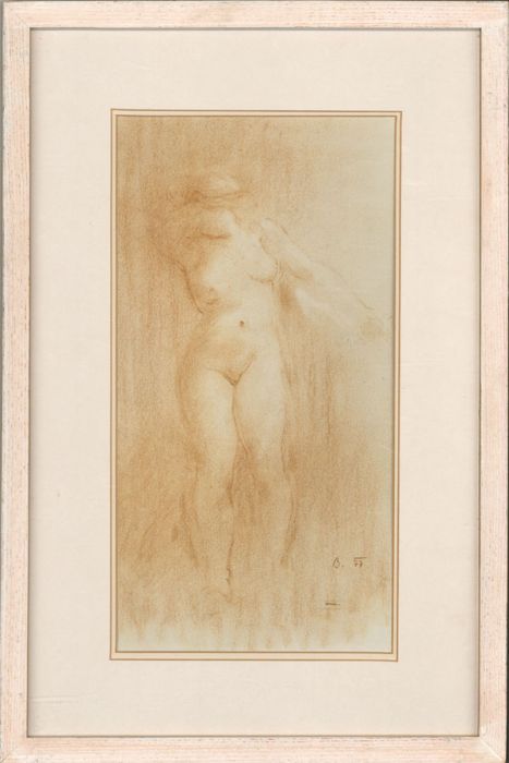 Framed 1977 Pastel - Nude Figure