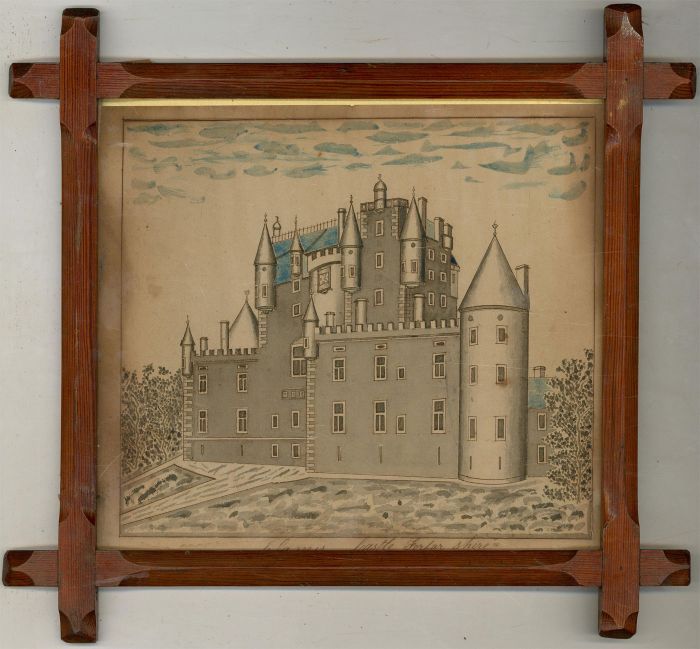 Mid 19th Century Watercolour - Glamis Castle