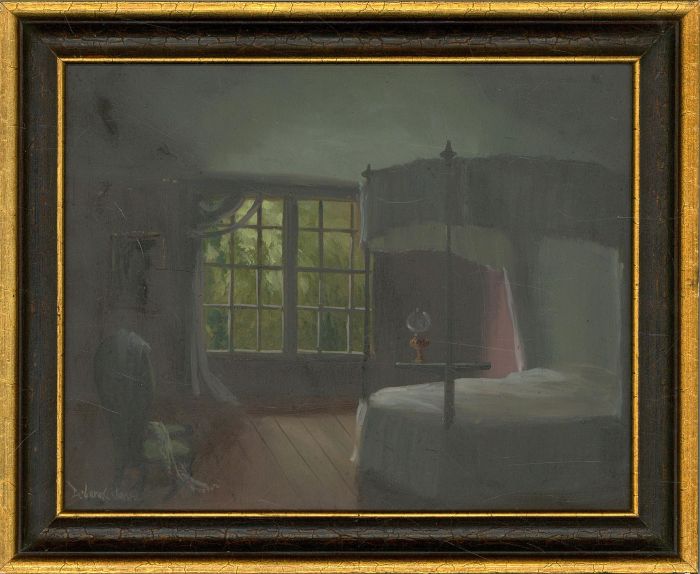 Deborah Jones (b.1922) - Signed & Framed Contemporary Oil, The Lonely Room
