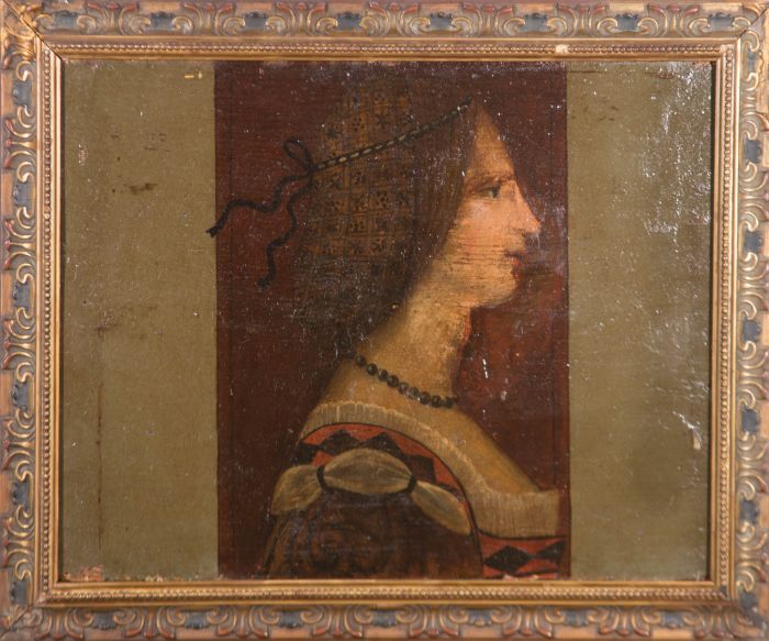 Framed Early 19th Century Oil - Renaissance Lady