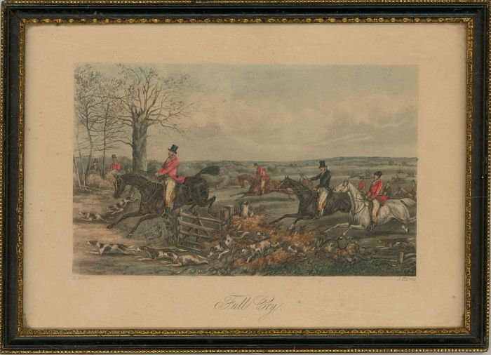 J. Harris After H. Alken - Signed & Framed Early 20th Century Aquatint, Full Cry