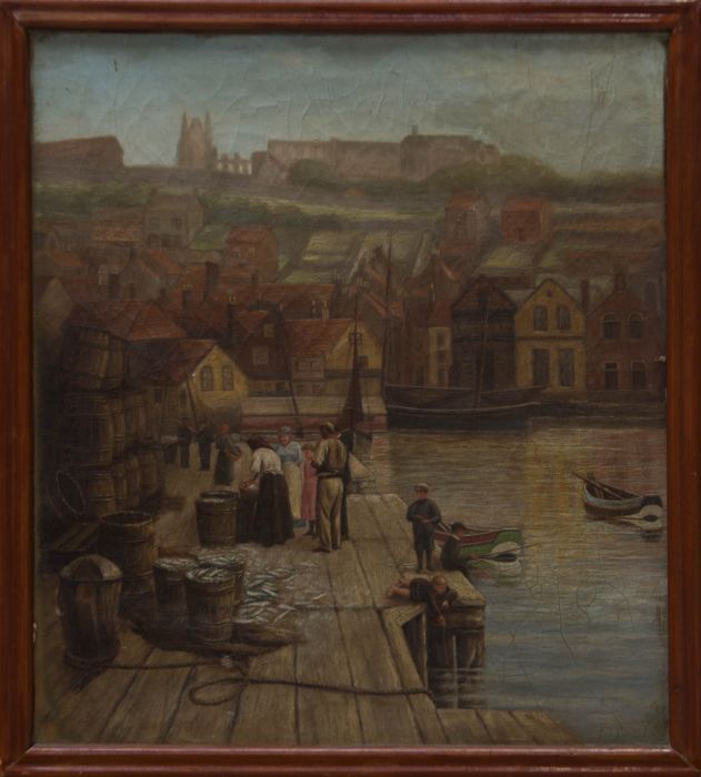 Framed Late 19th Century Oil - The Harbor
