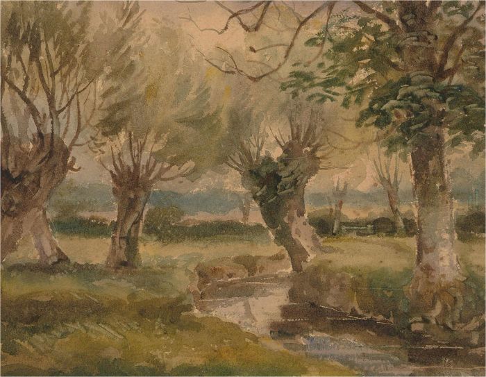 Late 19th Century Watercolour - Slumbering Trees