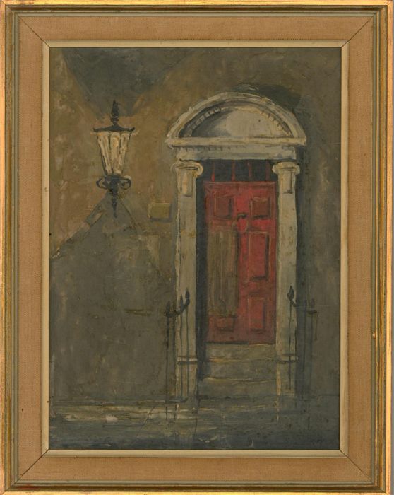 Deborah Jones (b.1922) - Signed & Framed Mid 20th Century Oil, The Red Door