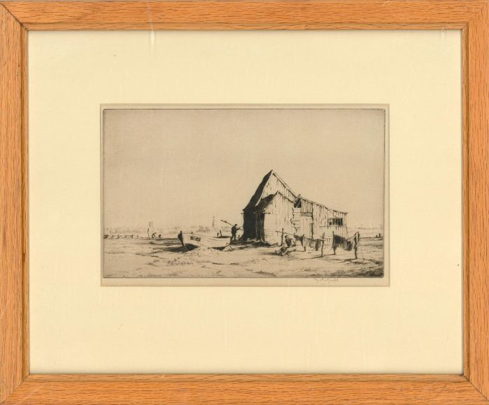 Martin Hardie RE (1875–1952) - Early 20th Century Etching, Sunlight On The Shack