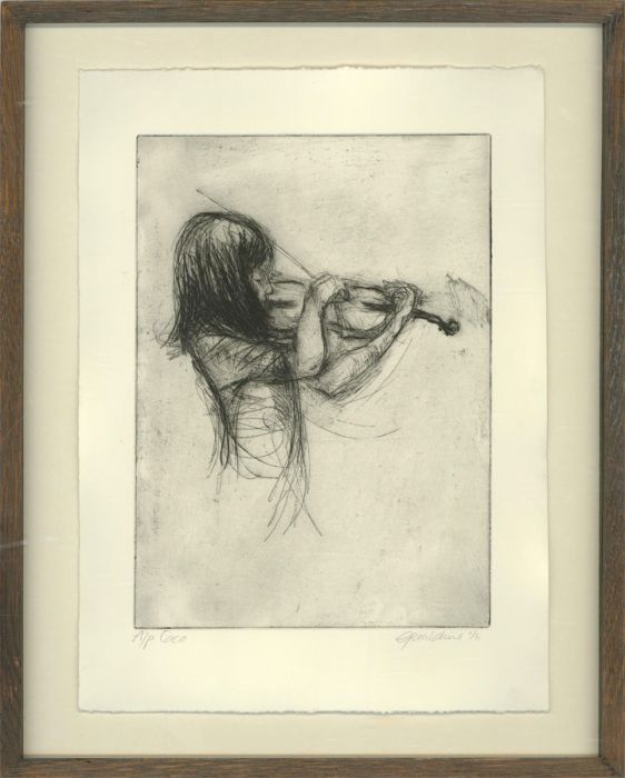Contemporary Etching - "Coco"