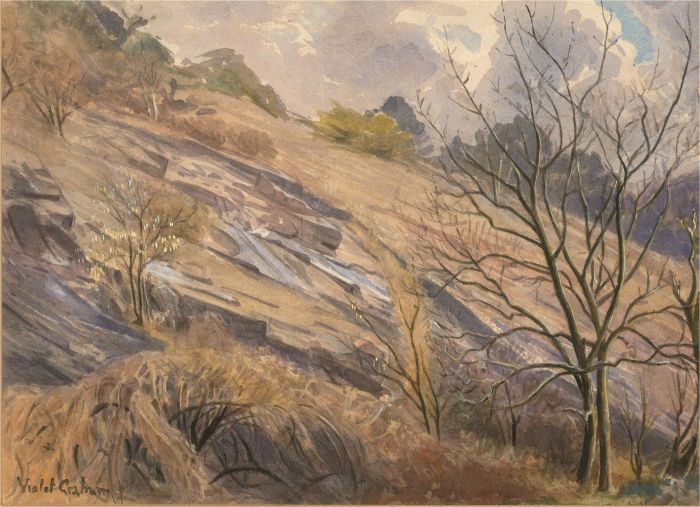 Violet Graham - 20th Century Watercolour, Hillside