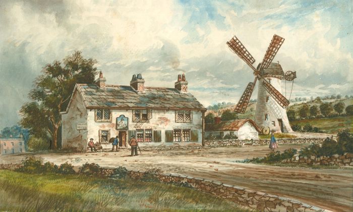 E. Robertson - 1885 Watercolour, The Old Mill