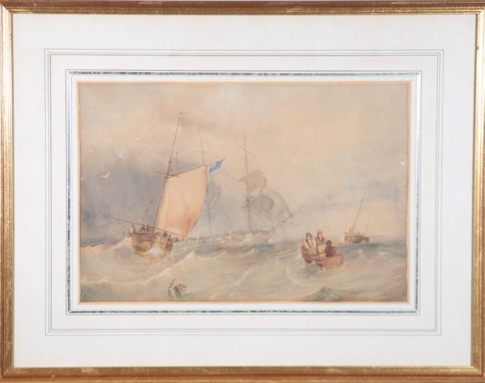Fine Framed Mid 19th Century Watercolour - Out to Sea