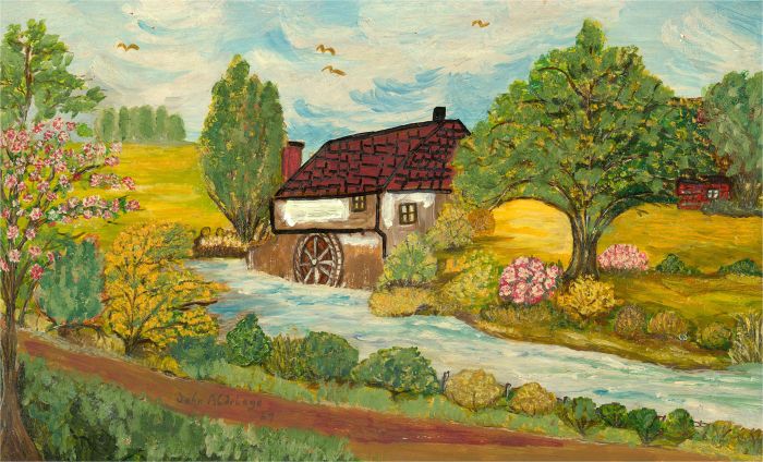 John Aldridge - 1969 Oil, Watermill