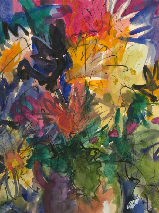 J.W. - Contemporary Watercolour, Explosion of Colour