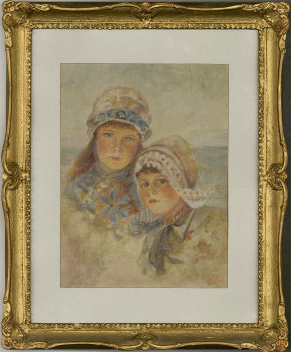 Mid 20th Century Oil - Finnish Sisters