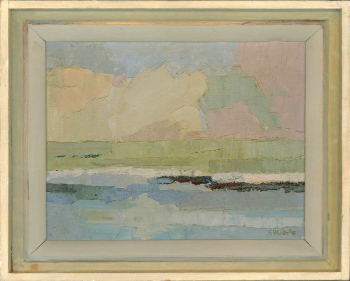 Geoff Hewitt ARCA (b.1930) - 1958 Oil, Seascape