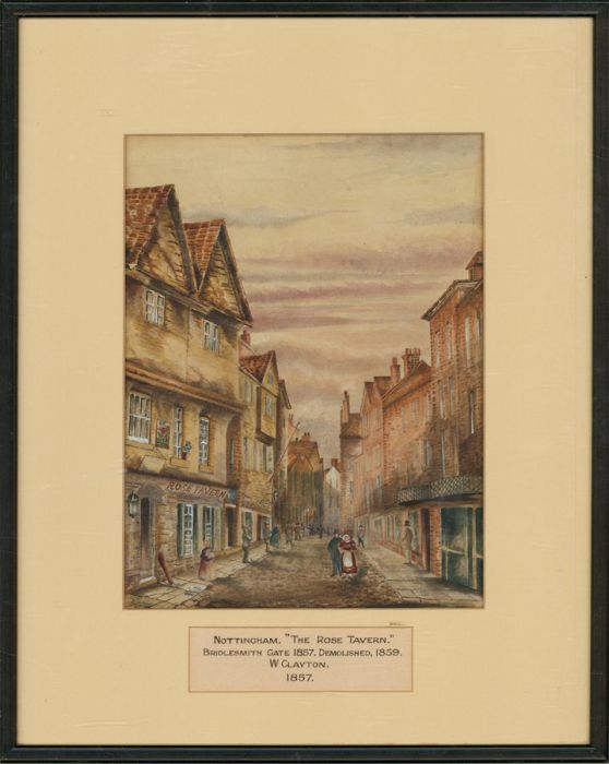 W. Clayton - 1857 Watercolour, The Rose Tavern