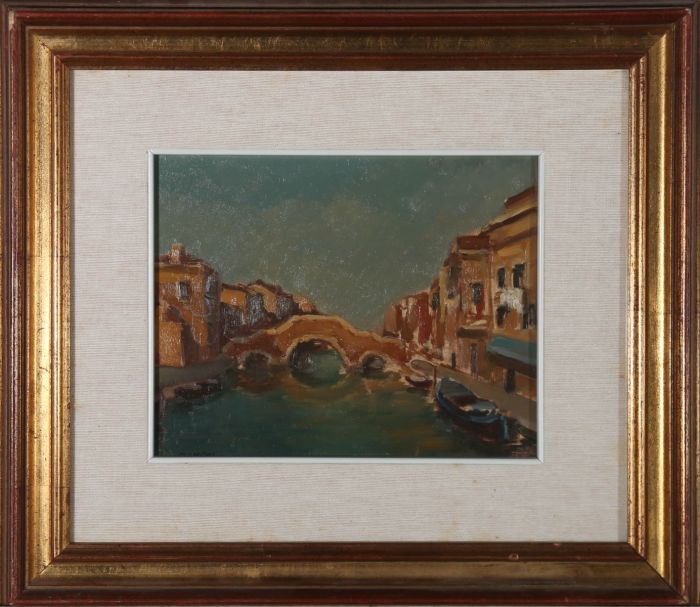 Giuseppe Manoni (1922-2001) - Oil, Tre Archi Bridge, Venice
