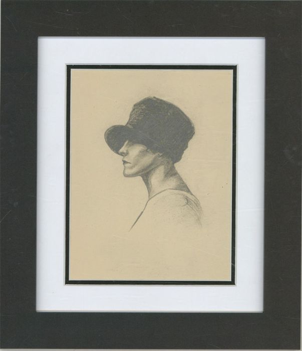 S. Barnes Robson (1900-1973) - Mid 20th Century Graphite Drawing, 1930s Female Portrait