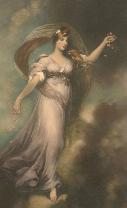 Frank Sternberg RE (1858-1927) - 1907 Mezzotint, Goddess In The Clouds