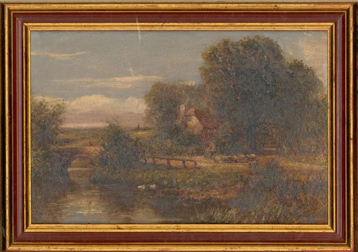 T. Oliver - Framed Late 19th Century Oil, The Quiet River