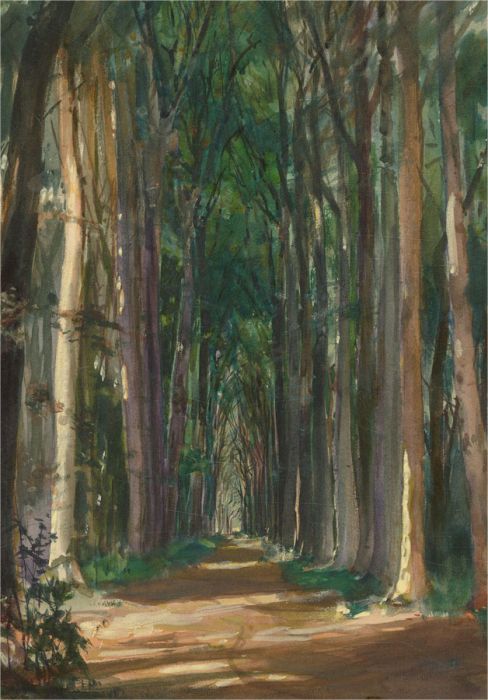 Joseph Finnemore (1860-1939) - Signed Watercolour, Finches Wood Chandler's Cross