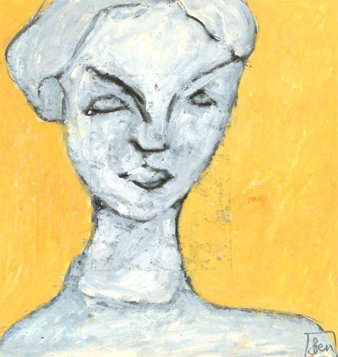 Ben Carrivick - Contemporary Oil, Box Portrait XXI