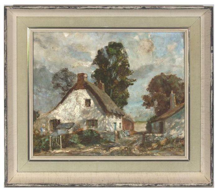 P. Jack Cross (fl.1898-1939) - Framed Early 20th Century Oil, Meon Valley Farm
