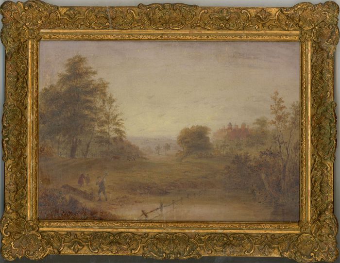 Attrib. James Baker Pyne (1800-1870) - Mid 19th Century Oil, View of Aston Hall