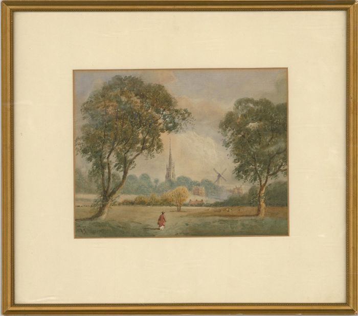 F. Whitaker - Late 19th Century Watercolour, A Stroll to Church