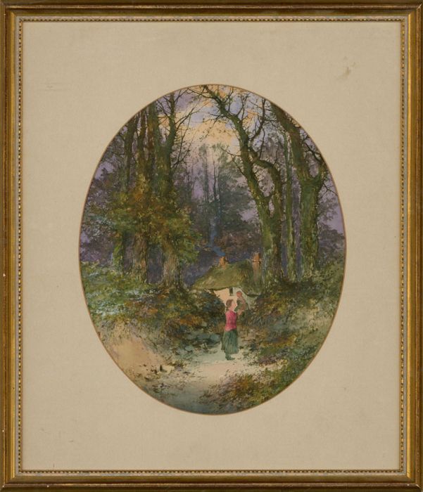 Thomas Dingle Jr. (1844-1919) - 19th Century Watercolour, A Walk In The Woods