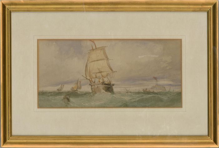 Late 19th Century Watercolour - Agitated Sea View