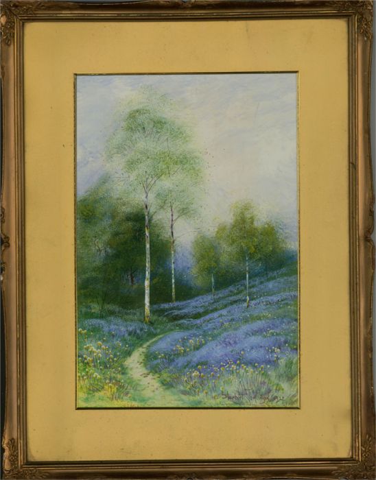 Herbert Tomlinson (fl.1905-1935) - 1921 Gouache, Bluebells